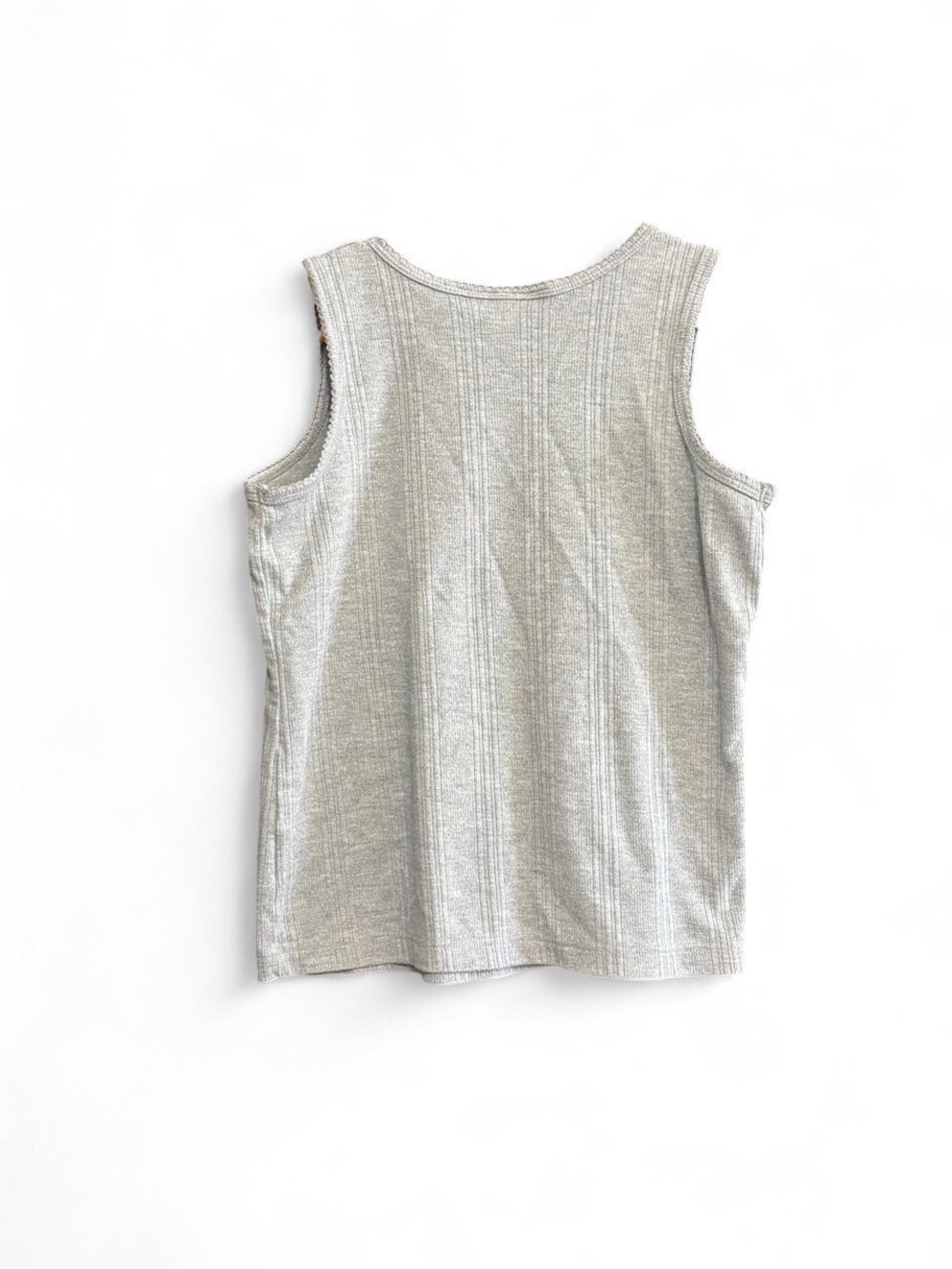Basic Editions Ribbed Gray Tank - Picture 2 of 3
